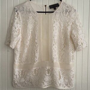 Anthropologie Sunday in Brooklyn Ellis Sheer Lace Blouse